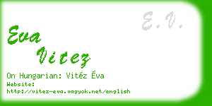 eva vitez business card